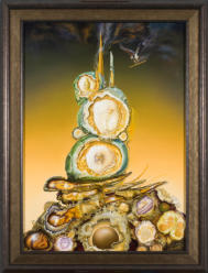 Öl und Blattgold auf Holz,        50 x 70 - 2009