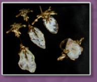 Sterlingsilber vergoldet, Achate 