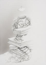 Exlibris, Bleistift auf Schöllershammer, 44 x 31,5 - 2009