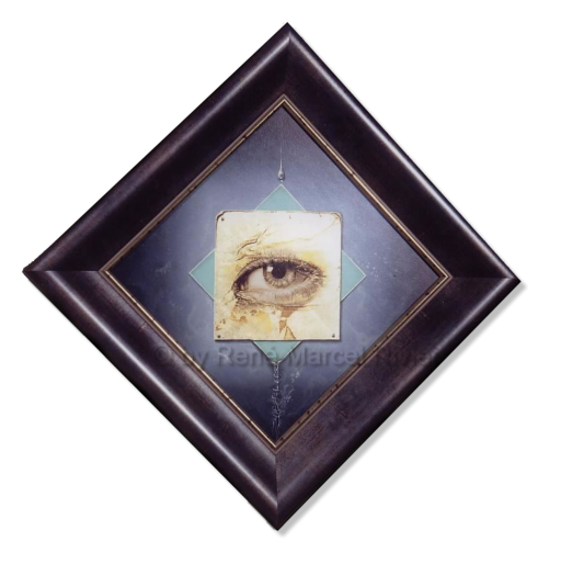 Unikat, Öl & Blattgold auf Holz, 25x25cm