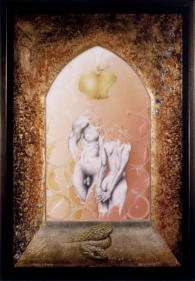Mischtechnik auf Holz,       55 x 79 - 2003