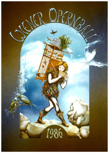 Offizielles Plakat des Opernballes 1986