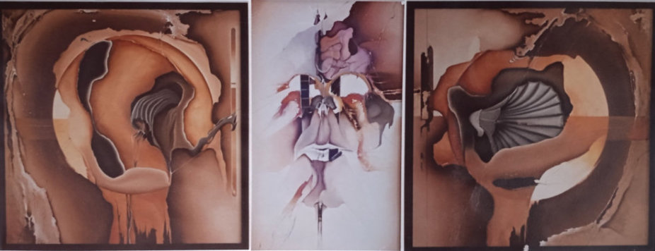 1971  Öl auf Holz, 100/ 60/ 100 x 100 cm
