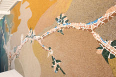 Terassengestaltung, Bruchmosaik mit Marmorsteinen, Natursteinteppich,         35m²- 2008