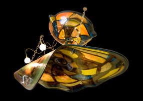 Prunkluster, Große Glasschale Joan Nemtoi, Kleine Glasschale Berger Neuglas, Design alle Monaten und Fertigstellung Rene Marcel Riviere 110 x 80 x 70 - 2007