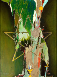 Künstler entwickelte Mischtechnik, 30 x 40 - 2007 -2009